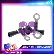 Taiwan RV Ring Black Insulated Terminal Cable Round Lug Cable Wire Clip Earth Pin Connector