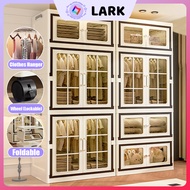 NEW Big Almari Baju Can Hang Clothes Foldable Storage Box Baby Wardrobe Stackable Plastic Cabinet Wi