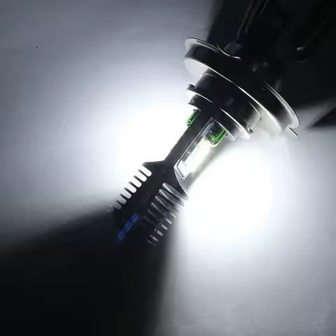 Motorcycle H4 HS1 BA20D P15D Headlight 3030 24MSD LED Light Bulbs Dual Color White Yellow Plug And P