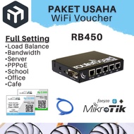 MikroTik RB450Gx4 Full Setting Hotspot Voucher PPPoE Server Rt Rw Net