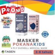 MASKER ANAK POKANA DUCKBILL KIDS 4 PLY EARLOOP MEDICAL MASK COLOR