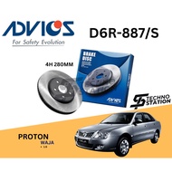 AISIN ADVICS Heavy Duty D6R-887/S Brake Disc Rotor Set Proton Waja 1.6 Volvo S40 (REAR) 4H 260MM