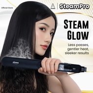 AIUEO SteamPro Hair Straightener Nano Ion Titanium Plate Professional Hair Straightener