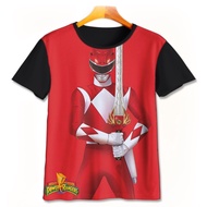 MERAH 3D Kids T-Shirt | 3D T-Shirt Printing Shirt - Power Rangers Mighty Morphing Red 6 Unofficial C