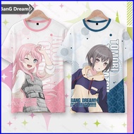 new5 BanG Dream! It's MyGO! Anime Tshirt Short Sleeve Top Cosplay 3D Shirt Takamatsu Tomori Woman Fashion Plus SizeTee