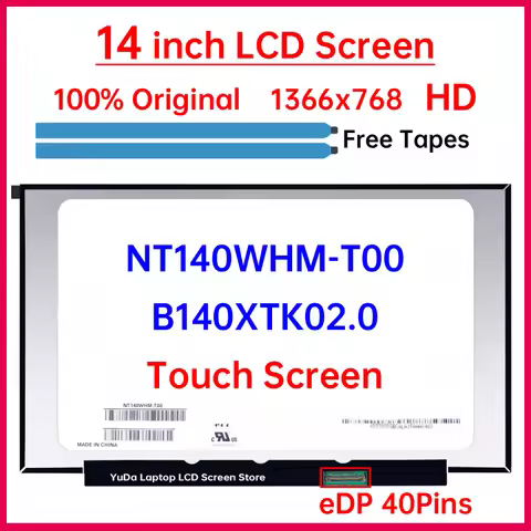 14 Inch HD Laptop LCD Touch Screen NT140WHM T00 NT140WHM-T00 B140XTK02.0 Display Matrix Panel Replac