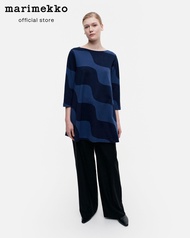 MARIMEKKO TEMPERA TAIFUUNI SHIRT เสื้อ เสื้อผู้หญิงลายไต้ฝุ่น สีน้ำเงินเข้ม