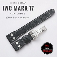 22mm IWC Mark 17 Leather Strap Tali Jam Tangan Kulit Asli IWC -