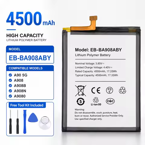New Phone Battery for Samsung Galaxy A Series A25 A53 A33 5G A51 A32 A31 A90 A80 A40 A20e A10e, EB-B