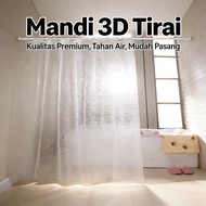 Premium Bathroom 3D Water Cubic Shower Curtain 180x180cm Shower Curtain