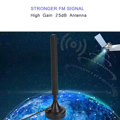 FM Radio Antenna Replacement Antenna Household 25dB High Gain FM Radio Antenna High Sensitivity USB 