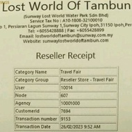 Lost World of Tambun Water Theme Park Ticket