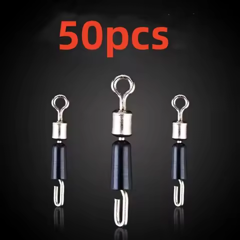 50pcs Carp Fishing Quick Change Feeder Swivels Method Feeder Fishing Accessories Swivel Snaps For Ca
