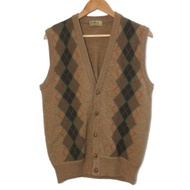 Alpaka Vest Knit alpaca argyle Direct from Japan Secondhand