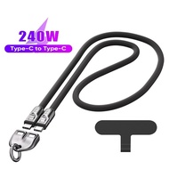 Hanging rope charging cable, thick shoulder bag data cable, typec to typec5A120W100W60