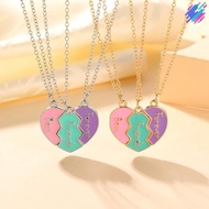 Magnetic Heart Friendship Necklace for 3 - Matching BFF Pendant