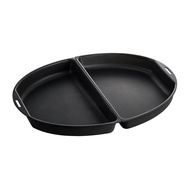 【日本BRUNO】橢圓形分離式烤盤兩入 黑色 （職人款電烤盤專用配件）_廠商直送