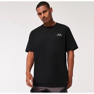 OAKLEY เสื้อยืดผู้ชายผ้าฝ้ายคุณภาพสูง200GSMเสื้อยืดแขนสั้นกีฬาระบายอากาศได้ดี FOA407715-0502ไม้โอ๊ค