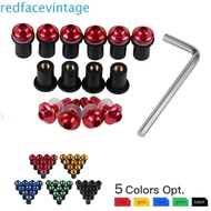 REDFACEVINTAGE Motorcycle Windscreen Screw M5 x 15mm Motorcycle Parts Replacement Motorcycle Screws 