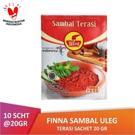 FINNA Sambal Paste Sachet 1 Pack x 10 Sachets Sambal Uleg Terasi Finna Sambal Paste Sambal Ijo Gepre