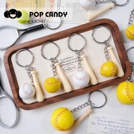 Baseball Bat Keychain Sports Souvenir Mini Baseball Tennis Keychain Craft Bag Pendant Decoration Acc