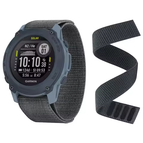 Hook & Loop Nylon Strap For Garmin Descent G1 Solar/Epix (Gen 2)/Forerunner 945 LTE 745/Approach S60
