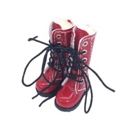 Boots for blythe doll BJD 1/6 shoes Shipped From Thailand Glossy red