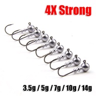 Anh JH04 4X Strong Round Jig Head Hook for SP 3.5g / 4.5g / 7g / 10g / 14g Soft Plastic Lures for Zm