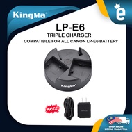 KingMa LP-E6NH LP-E6 Triple Charger for Canon 5D MKIV 5D MKIII EOS R R5 R6 70D 80D 90D Battery