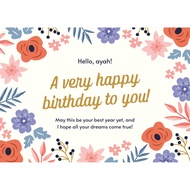 WISH CARD (CUSTOM MADE) - PREMIUM HARD PAPER