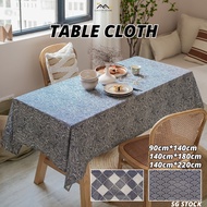 {SG} Table Cloth 140×180cm Rectangle Tablecloth Table Cloth Cotton Linen Table Cover Dining Table Co