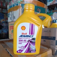 Motorcycle Engine Oil 4AT Shell Advance 4AT AX5 Scooter 15w-40 800ml.