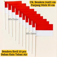 MERAH WHOLESALE 10 pcs Indonesian Red and White Hand Flags Small Decorative Flags August 17 - 10pcs 