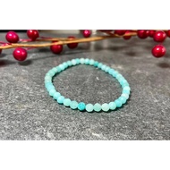 Amazonite Crystal Bracelet Stretch Jewelry 4mm Faceted Gemstone Healing Crystals