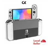 (SG) Nintendo Switch OLED Crystal Case Transparent Crystal Hard Shell Casing Console &amp; Joy-Con For Nintendo Switch OLED