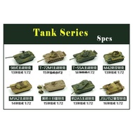8 Pcs/lot Plastic 4D Model Kit Tank Assembling Tanks 1:72 Scale Series 1