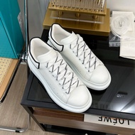 Alexander McQueen White Shoes Heightening Platform Thick-Soled Sneakers McQueen Heightening Shoes Mc