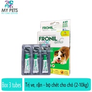 Fronil Extra nhỏ gáy hết ve rận bọ chét cho chó (size 2-10kg) (VMD) - Hộp 3 tuyp. ( 3 tubes. Full bo
