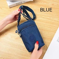 Tas Selempang HP Handphone Nylon Praktis Mini Pouch Tempat Kunci Kabel Earphone Sling Bag