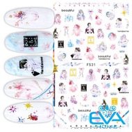 3D Nail Sticker Waterproof Nail Decal with Drawings of Comic Characters Enofno F531