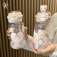 Taiwan Shipping Rebec Original Penguin Plastic Cup Straw Female Student High-Value Cute Water Double
