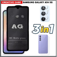 PACKAGE 3 INC 1 TEMPERED GLASS SAMSUNG GALAXY A54 5G ANTI OIL - SAMSUNG A54 5G