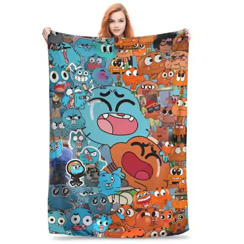 The Amazing World of Gumballs Blanket Super Soft Cozy Throw Blankets for Bed 50x60 Inch Multiple Siz