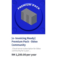 Premium Pack , Annual hosted Odoo Community ERP ( 4 vCPU ,8 GB RAM, 100 GB for Storage )+(E-invoice 