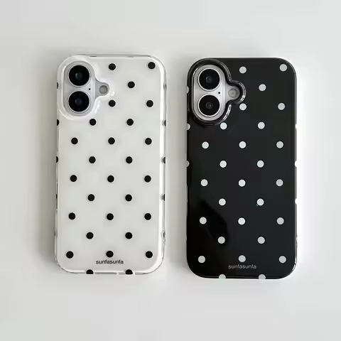 Black White Polka Phone Case for Infinix Hot Note Zero 50x 50 40 30 12 12i Smart 9 8 7 6 5 GT 30 Pla