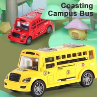 School Bus Toys Car Model Multiple Colors Inertia Vehicle With Opening Doors Educational G8b7