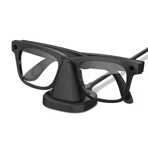 with LED Indicator Smart Glasses Charging Dock Safe Portable Charging Station for RayBan Meta Wayfar