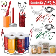 7Pcs Canning Supplies Starter Kit Canning Tools Set Stainless Steel Canning Set with Canning Rack SH