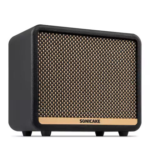 SONICAKE Guitar Amplifier Digital Dual Mode Guitar Practice Amplifier 10W with 100 Preset 99 Drummer