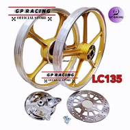 SPORT RIM LC135 5 BATANG SIAP BEARING HUB BRAKE PANEL CHROME PILING DISC PLATE LC V1 LC LAMA "GP RAC